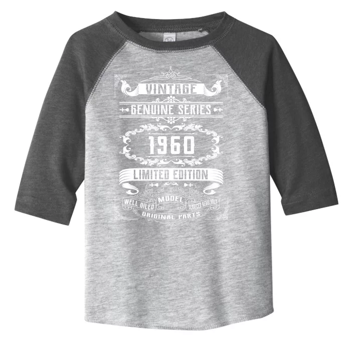 Vintage 60th Birthday Genuine Series 1960 Toddler Fine Jersey T-Shirt