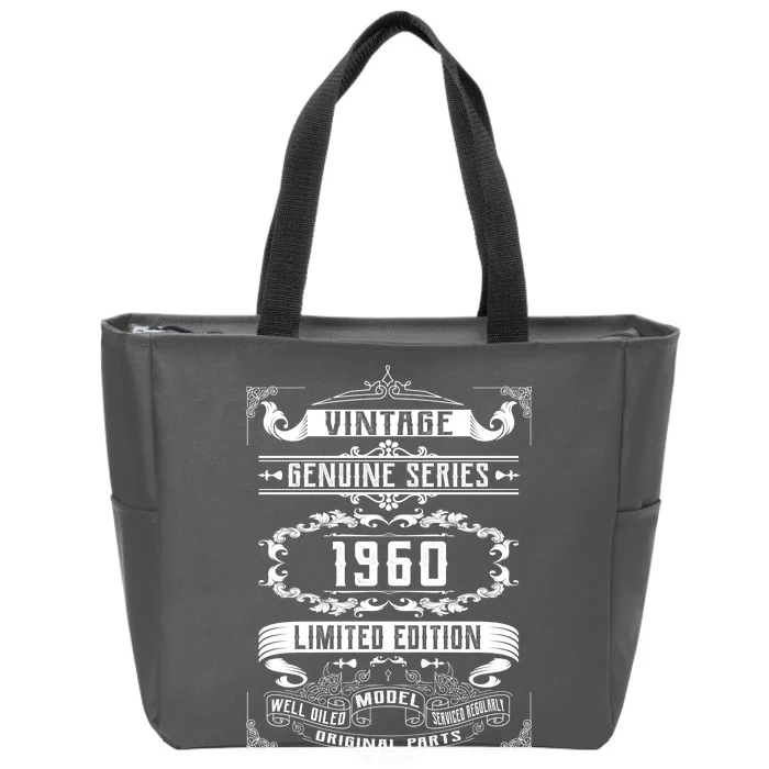 Vintage 60th Birthday Genuine Series 1960 Zip Tote Bag