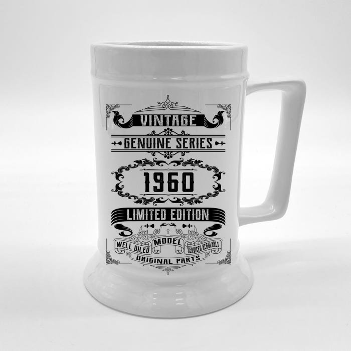 Vintage 60th Birthday Genuine Series 1960 Front & Back Beer Stein