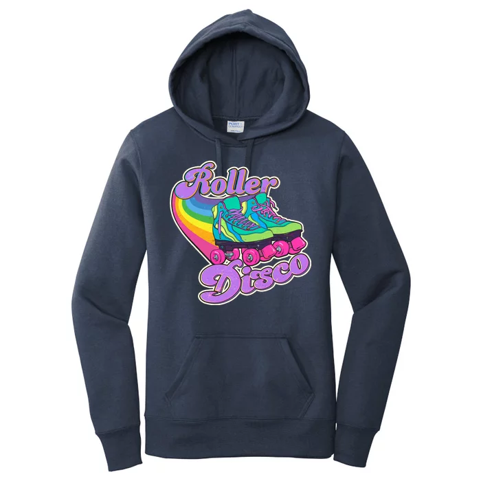 Vintage 80s Retro Roller Disco Skates Women's Pullover Hoodie