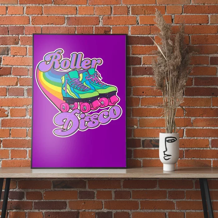 Vintage 80s Retro Roller Disco Skates Poster