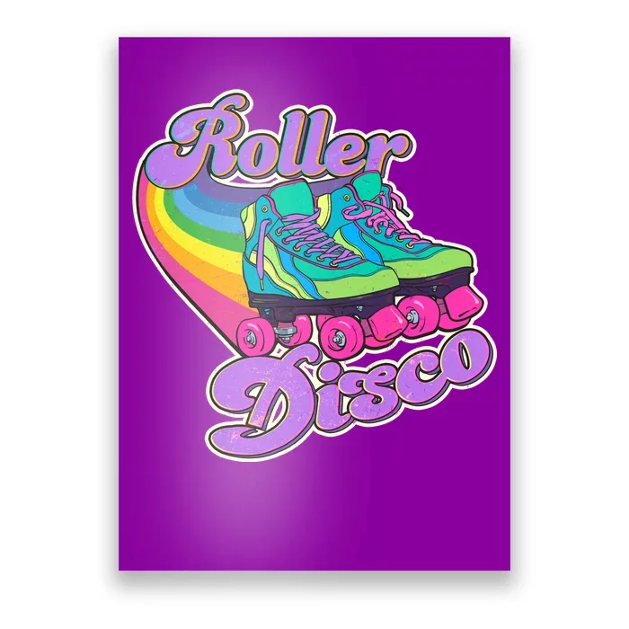 Vintage 80s Retro Roller Disco Skates Poster