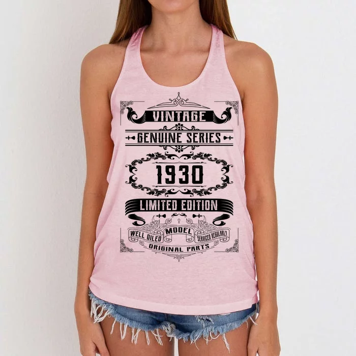 Vintage 90th Birthday Genuine Series 1930 Women's Knotted Racerback Tank