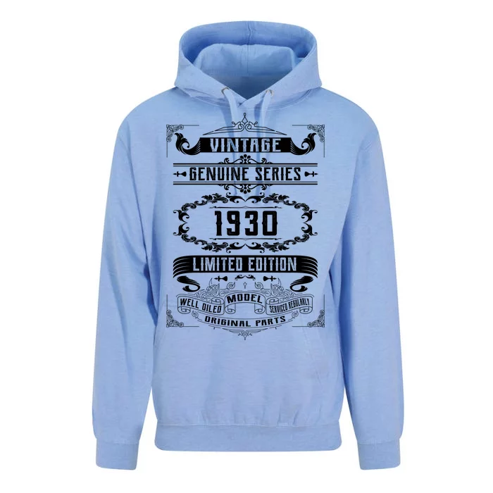 Vintage 90th Birthday Genuine Series 1930 Unisex Surf Hoodie