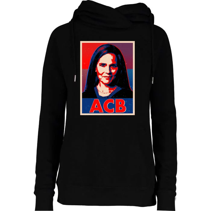 Vintage ACB Amy Coney Barrett Poster Womens Funnel Neck Pullover Hood