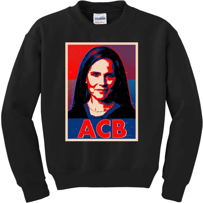 Vintage ACB Amy Coney Barrett Poster Kids Sweatshirt