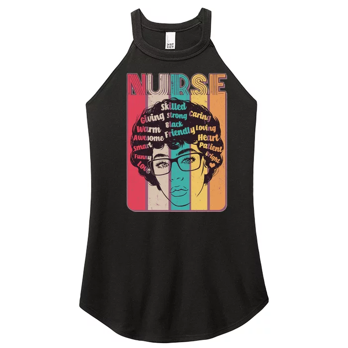 Vintage African American Black Nurse Women’s Perfect Tri Rocker Tank