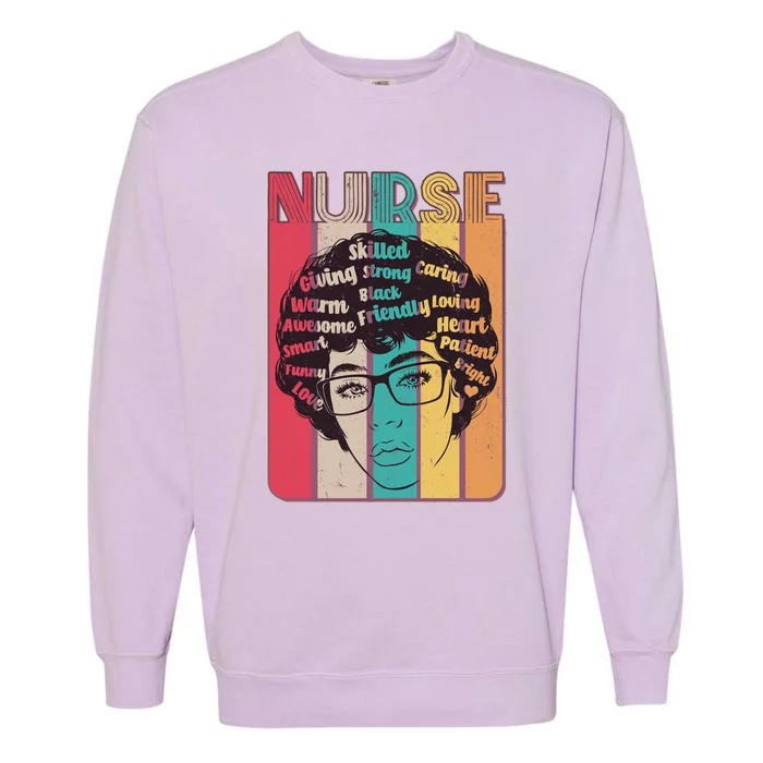 Vintage African American Black Nurse Garment-Dyed Sweatshirt