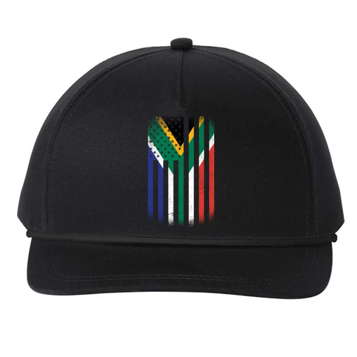 Vintage African Flag Snapback Five-Panel Rope Hat