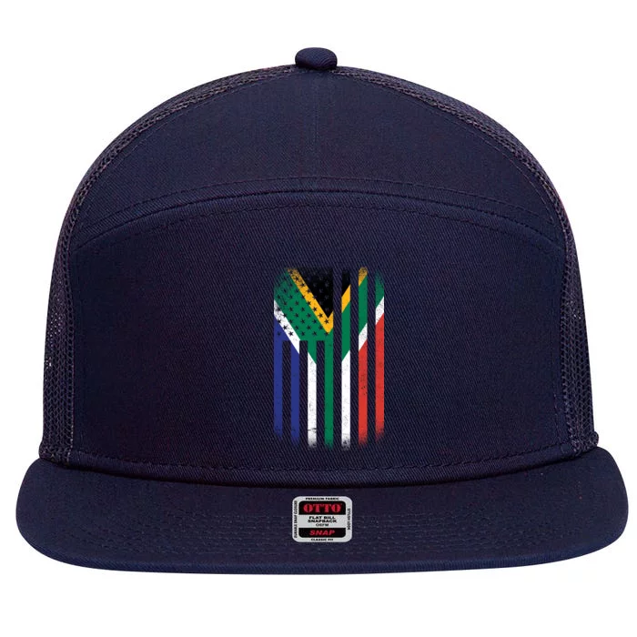 Vintage African Flag 7 Panel Mesh Trucker Snapback Hat