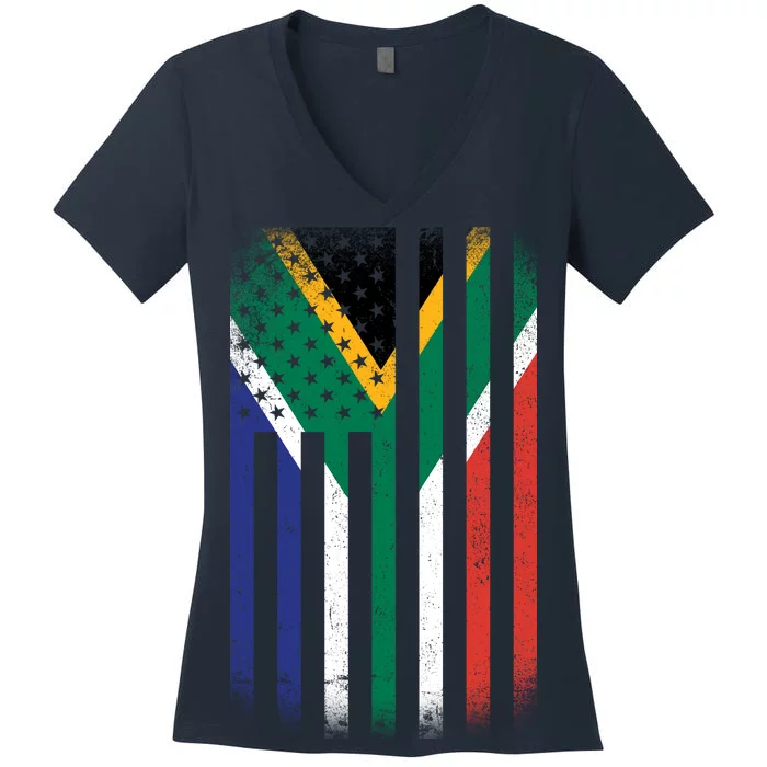 Vintage African Flag Women's V-Neck T-Shirt