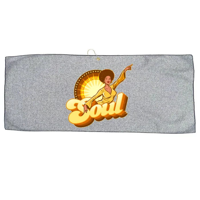 Vintage Afro Soul Retro 70s Large Microfiber Waffle Golf Towel