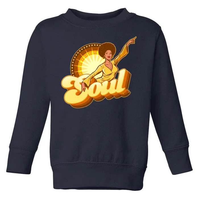 Vintage Afro Soul Retro 70s Toddler Sweatshirt