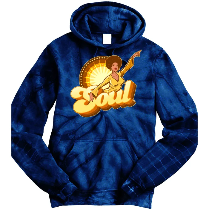 Vintage Afro Soul Retro 70s Tie Dye Hoodie