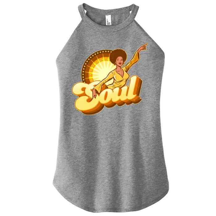 Vintage Afro Soul Retro 70s Women’s Perfect Tri Rocker Tank