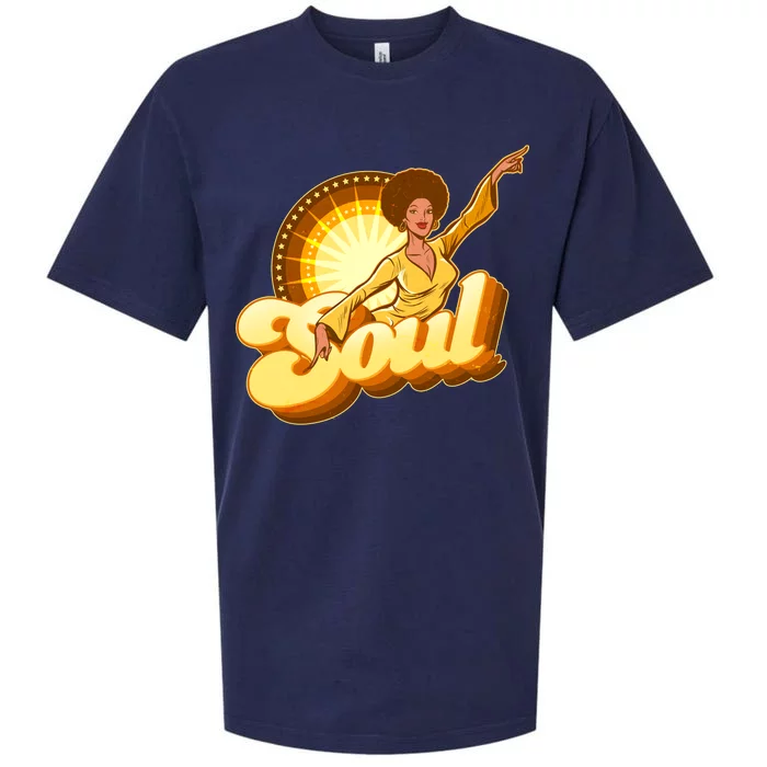 Vintage Afro Soul Retro 70s Sueded Cloud Jersey T-Shirt