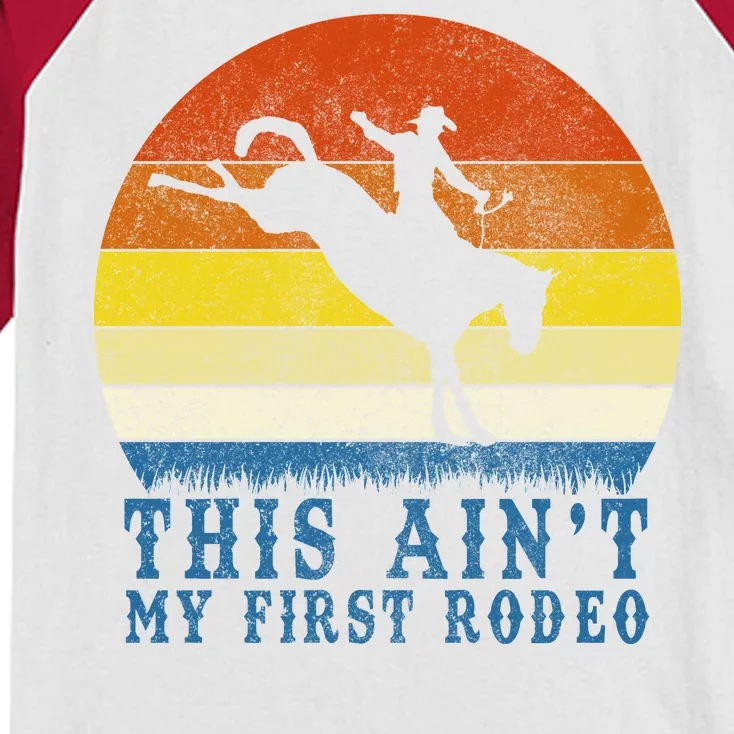 Vintage Ain't My First Rodeo Kids Colorblock Raglan Jersey