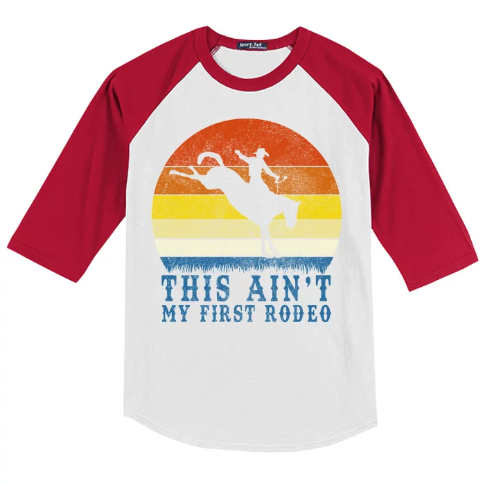 Vintage Ain't My First Rodeo Kids Colorblock Raglan Jersey