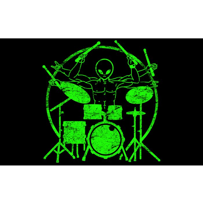 Vintage Alien Drummer Bumper Sticker