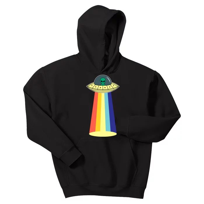 Vintage Alien Tractor Beam Kids Hoodie