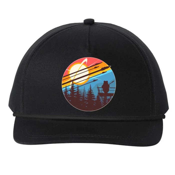 Vintage Alien World Space Battle Snapback Five-Panel Rope Hat