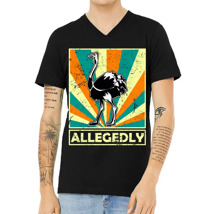 Vintage Allegedly Ostrich V-Neck T-Shirt