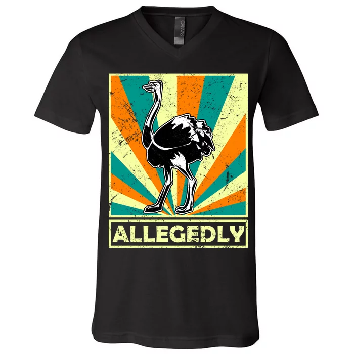 Vintage Allegedly Ostrich V-Neck T-Shirt