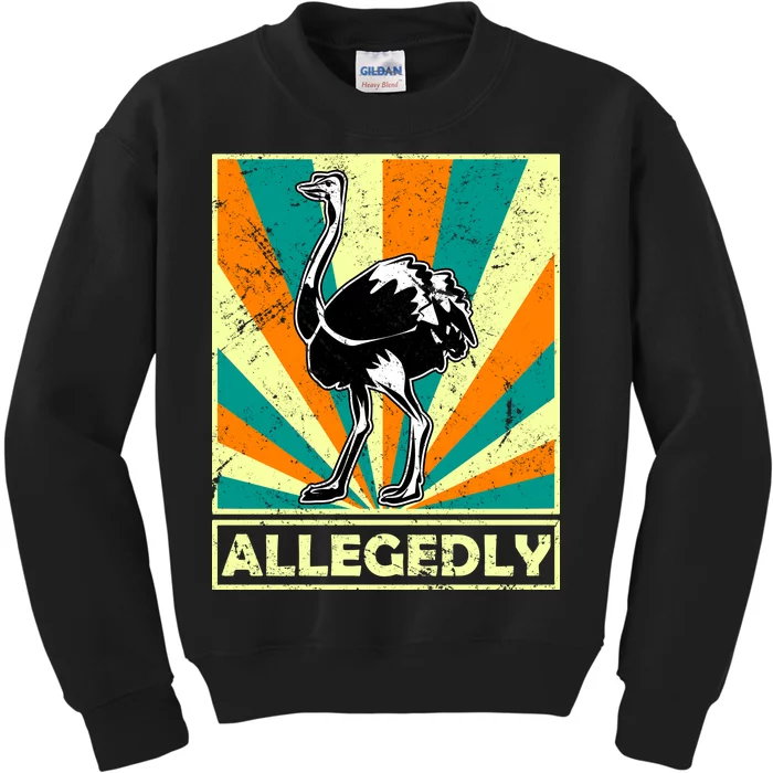 Vintage Allegedly Ostrich Kids Sweatshirt