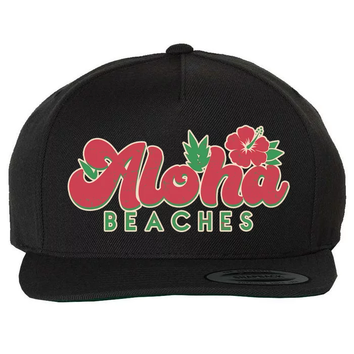 Vintage Aloha Beaches Logo Wool Snapback Cap