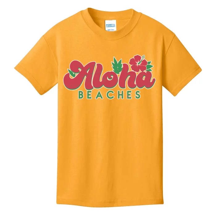 Vintage Aloha Beaches Logo Kids T-Shirt