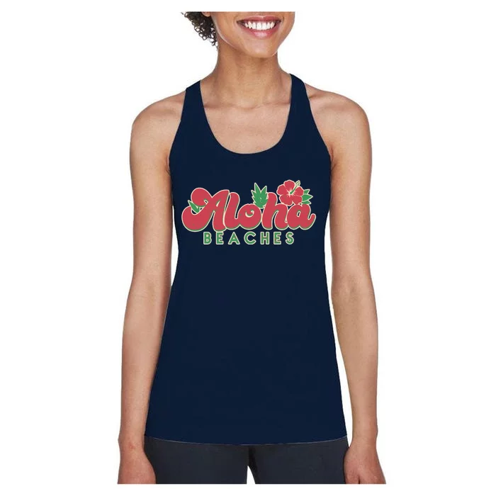 Vintage Aloha Beaches Logo Women's Racerback Tank