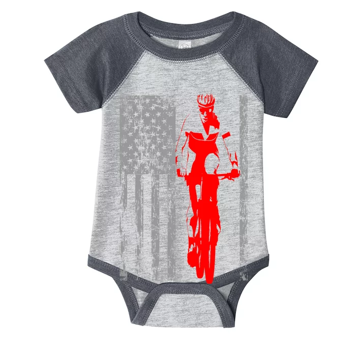 Vintage American Cycling USA Flag Infant Baby Jersey Bodysuit