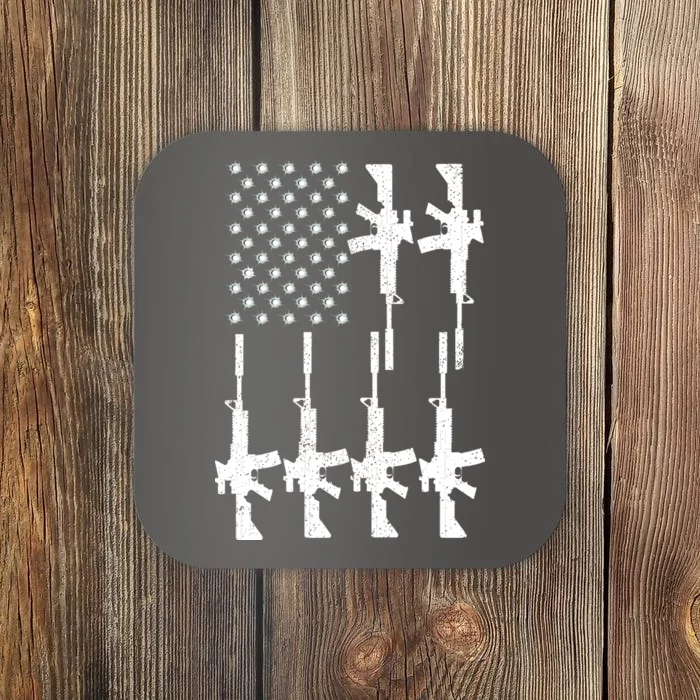 Vintage American Gun Rifle USA Flag Coaster