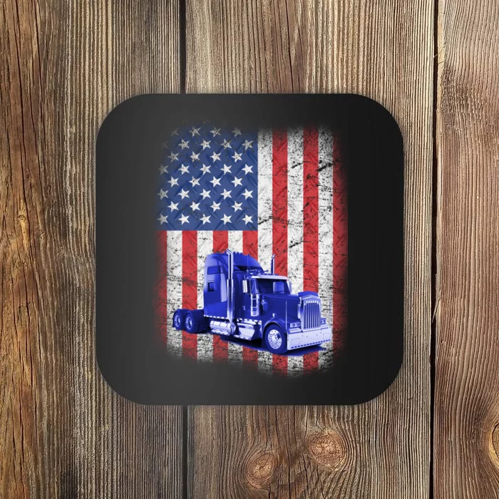 Vintage American Trucker USA Flag Coaster