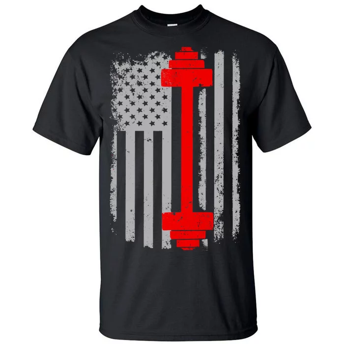 Vintage American Weight Training Flag Tall T-Shirt