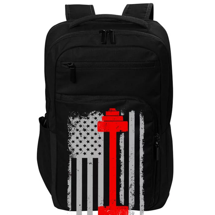 Vintage American Weight Training Flag Impact Tech Backpack