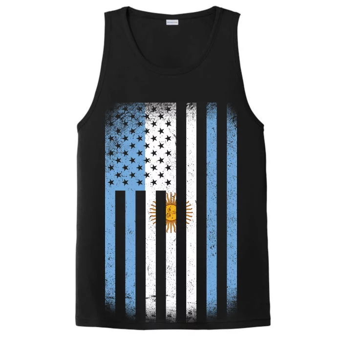 Vintage Argentina Flag Performance Tank