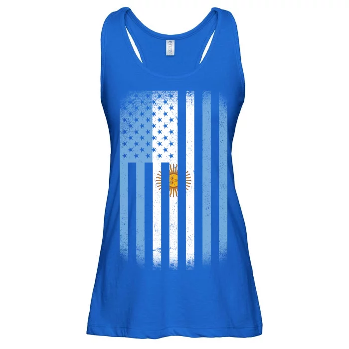 Vintage Argentina Flag Ladies Essential Flowy Tank