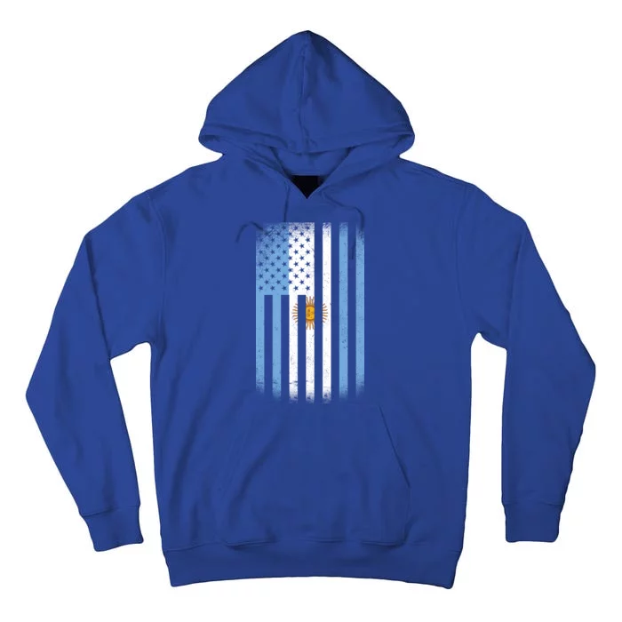 Vintage Argentina Flag Tall Hoodie