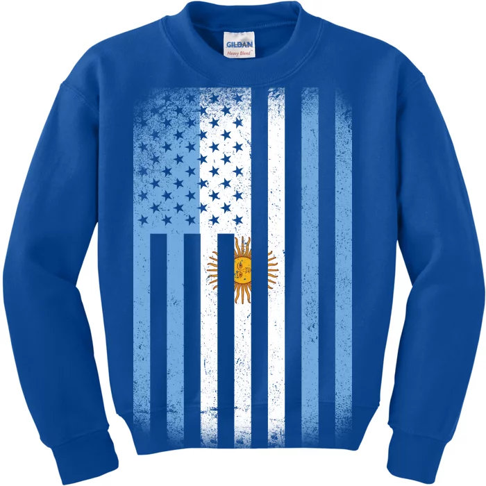 Vintage Argentina Flag Kids Sweatshirt