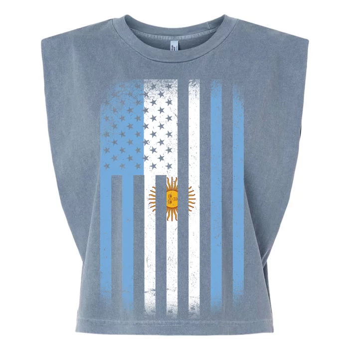 Vintage Argentina Flag Garment-Dyed Women's Muscle Tee