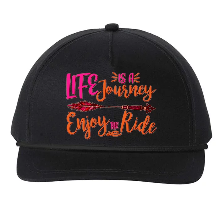 Vintage Arrow Life Is A Journey Enjoy The Ride Snapback Five-Panel Rope Hat