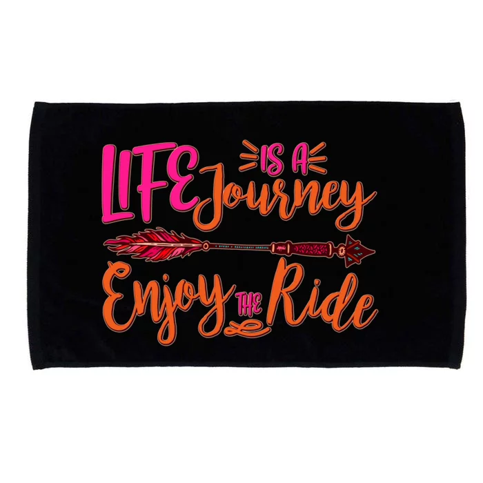 Vintage Arrow Life Is A Journey Enjoy The Ride Microfiber Hand Towel