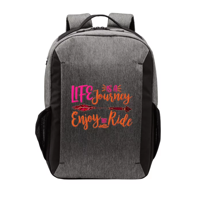 Vintage Arrow Life Is A Journey Enjoy The Ride Vector Backpack