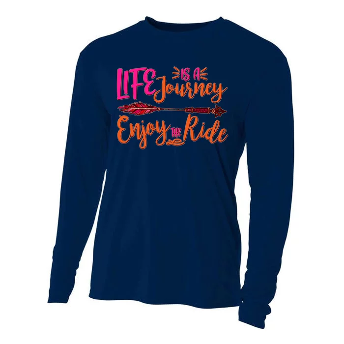 Vintage Arrow Life Is A Journey Enjoy The Ride Cooling Performance Long Sleeve Crew