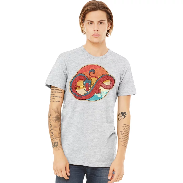 Vintage Asian Dragon Emblem Premium T-Shirt