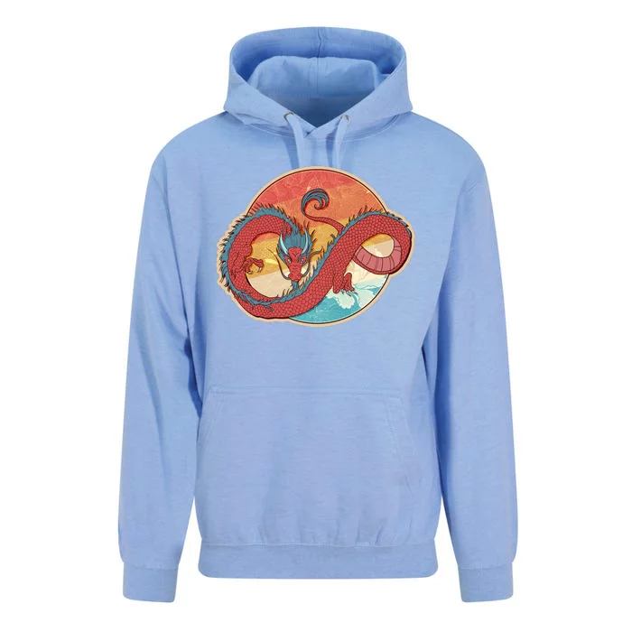 Vintage Asian Dragon Emblem Unisex Surf Hoodie