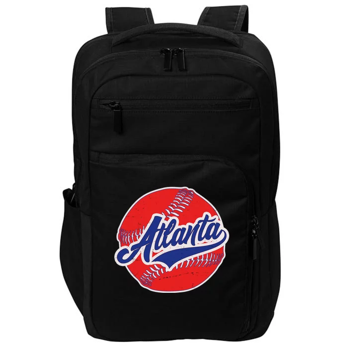 Vintage Atlanta Baseball Sports Logo Impact Tech Backpack