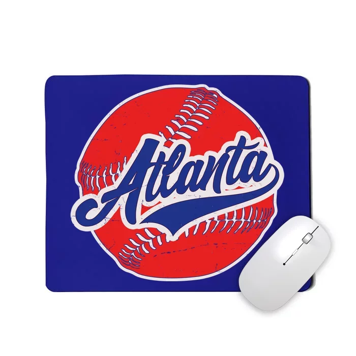 Vintage Atlanta Baseball Sports Logo Mousepad