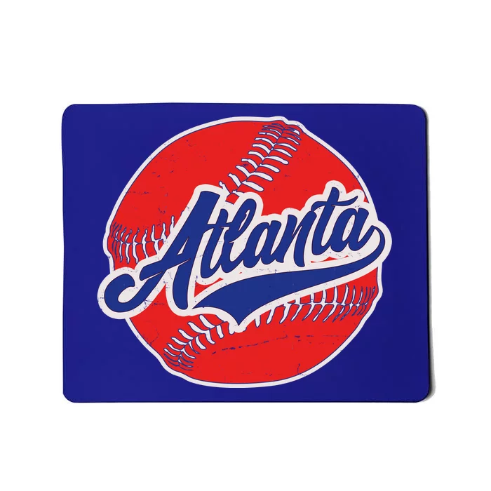 Vintage Atlanta Baseball Sports Logo Mousepad